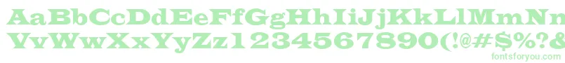 EvitacondensedRegular Font – Green Fonts on White Background