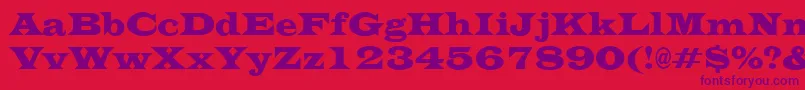 More about EvitacondensedRegular Font EvitacondensedRegular Font – Purple Fonts on Red Background