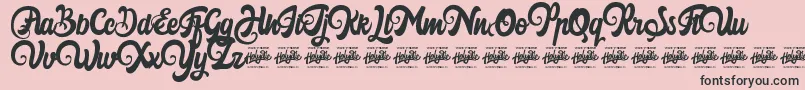 Harilly Aleya Font – Black Fonts on Pink Background