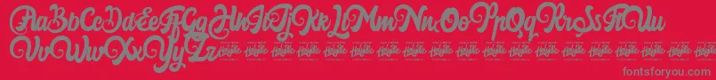 Harilly Aleya Font – Gray Fonts on Red Background