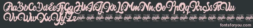 Harilly Aleya Font – Pink Fonts on Black Background