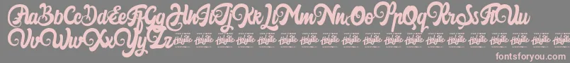 Harilly Aleya Font – Pink Fonts on Gray Background
