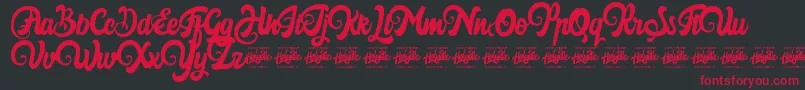 Harilly Aleya Font – Red Fonts on Black Background