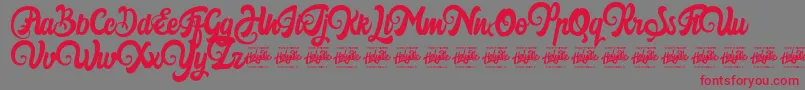 More about Harilly Aleya Font Harilly Aleya Font – Red Fonts on Gray Background