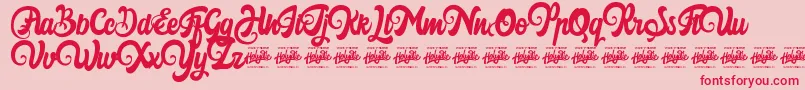 Harilly Aleya Font – Red Fonts on Pink Background