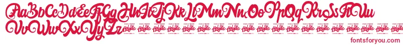 Harilly Aleya Font – Red Fonts on White Background