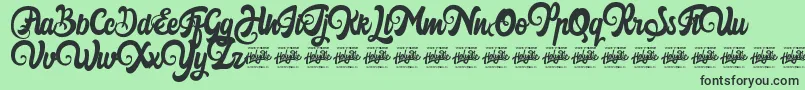 Harilly Aleya Font – Black Fonts on Green Background