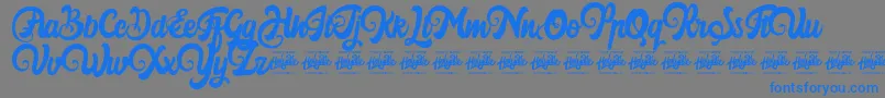 Harilly Aleya Font – Blue Fonts on Gray Background