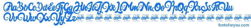Harilly Aleya Font – Blue Fonts on White Background
