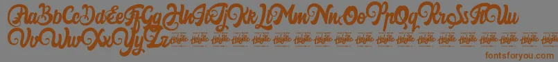 Harilly Aleya Font – Brown Fonts on Gray Background