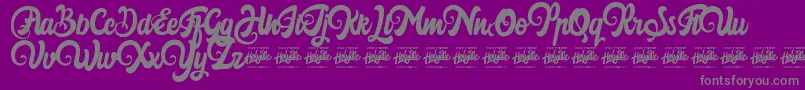 Шрифт Harilly Aleya – серые шрифты на фиолетовом фоне