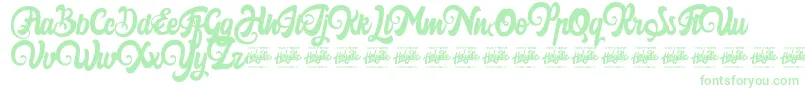 Harilly Aleya Font – Green Fonts on White Background