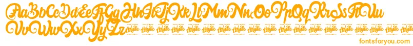 Шрифт Harilly Aleya – оранжевые шрифты на белом фоне