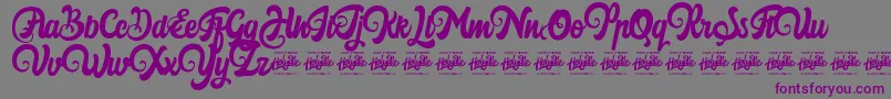 Harilly Aleya Font – Purple Fonts on Gray Background