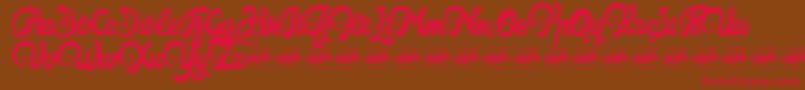 Harilly Aleya Font – Red Fonts on Brown Background