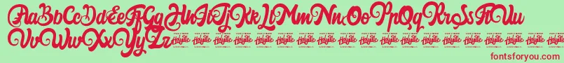 Harilly Aleya Font – Red Fonts on Green Background