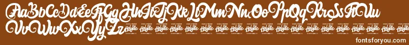 Harilly Aleya Font – White Fonts on Brown Background