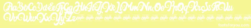 Harilly Aleya Font – White Fonts on Yellow Background