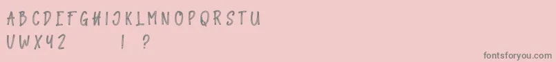 フォントHARINGTONE – ピンクの背景に灰色の文字