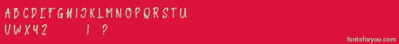 フォントHARINGTONE – 赤い背景に緑の文字