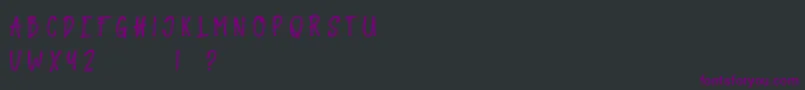 フォントHARINGTONE – 黒い背景に紫のフォント