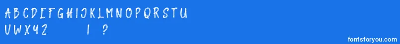 フォントHARINGTONE – 青い背景に白い文字