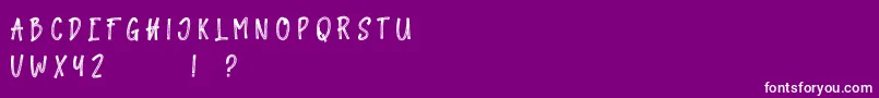 フォントHARINGTONE – 紫の背景に白い文字