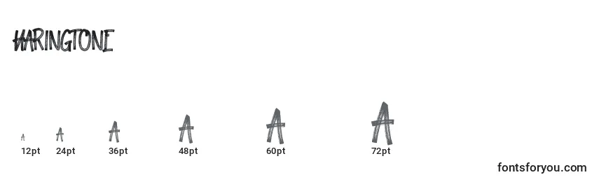 HARINGTONE (129103) Font Sizes