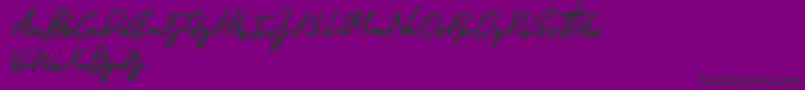 Hariston Font – Black Fonts on Purple Background