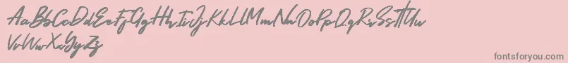 Hariston Font – Gray Fonts on Pink Background