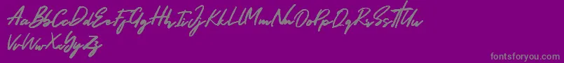 Hariston Font – Gray Fonts on Purple Background