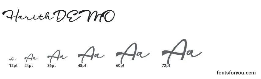 HarithDEMO Font Sizes