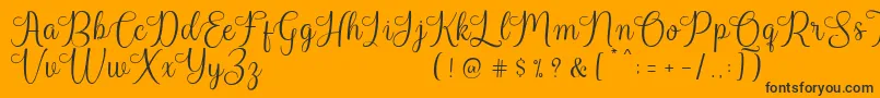 Harland Reguler Demo Font – Black Fonts on Orange Background