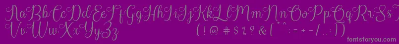 Harland Reguler Demo Font – Gray Fonts on Purple Background