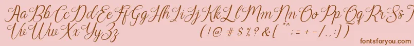 More about Harland Slant Demo Font Harland Slant Demo Font – Brown Fonts on Pink Background