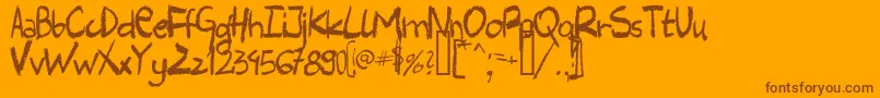 HARLC    Font – Brown Fonts on Orange Background