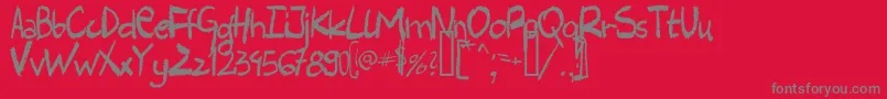 HARLC    Font – Gray Fonts on Red Background