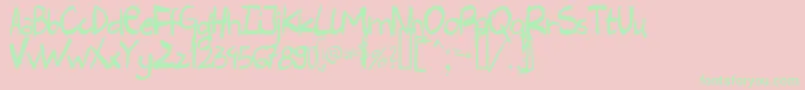 HARLC    Font – Green Fonts on Pink Background