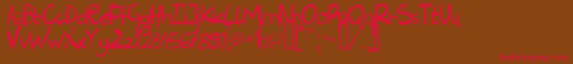 HARLC    Font – Red Fonts on Brown Background