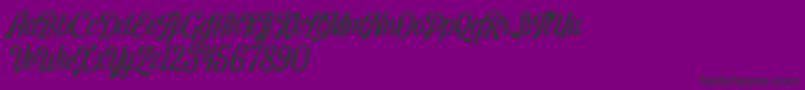 Harlend Demo-Schriftart – Schwarze Schriften auf violettem Hintergrund