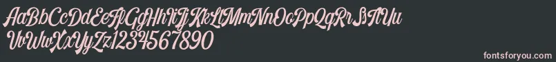 Harlend Demo Font – Pink Fonts on Black Background