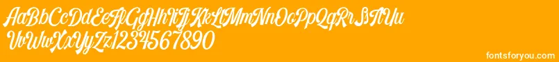 Harlend Demo Font – White Fonts on Orange Background