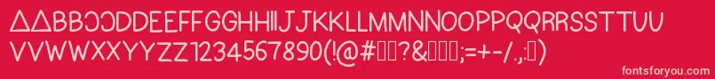 Bastille Font – Pink Fonts on Red Background