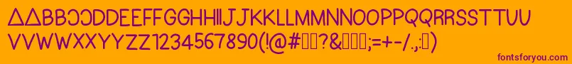 Bastille Font – Purple Fonts on Orange Background
