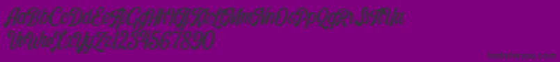 Harlend Demo Font – Black Fonts on Purple Background