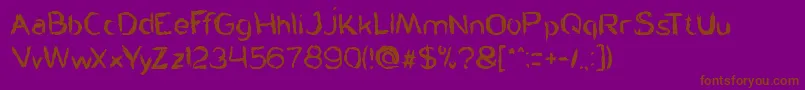 Шрифт HARLEY QUEEN – коричневые шрифты на фиолетовом фоне