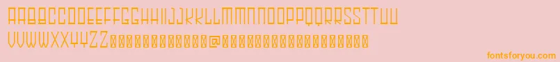 HARLEY Thin-Schriftart – Orangefarbene Schriften auf rosa Hintergrund