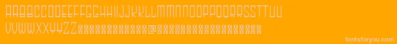 HARLEY Thin-Schriftart – Rosa Schriften auf orangefarbenem Hintergrund