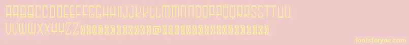 HARLEY Thin-Schriftart – Gelbe Schriften auf rosa Hintergrund