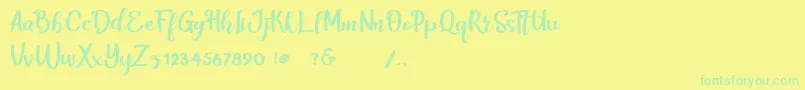 Шрифт harley – зелёные шрифты на жёлтом фоне